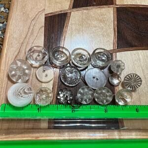 Mixed White/Clear Vintage Button Lot